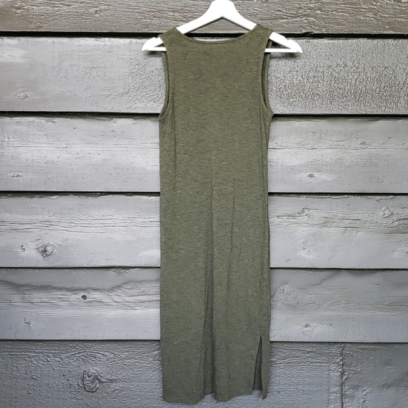 MADEWELL Green V-Neck Jersey Tank Dress sz XS - Picture 5 of 10